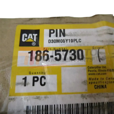 186-5730 Genuine Caterpillar Linkage Pin - Truck To Trailer