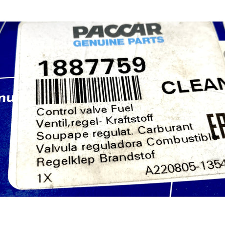 1887759Pe Genuine Paccar Fuel Pressure Control Valve Assembly - Truck To Trailer