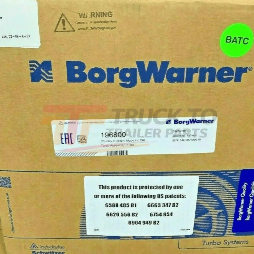 196800 Oem Borg Warner Cummins Holset Turbocharger Ht3B Nta855 - Truck To Trailer