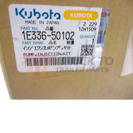 1E336-50102 Kubota Fuel Injection Pump Kit 1j700-51012 V2607 - Truck To Trailer