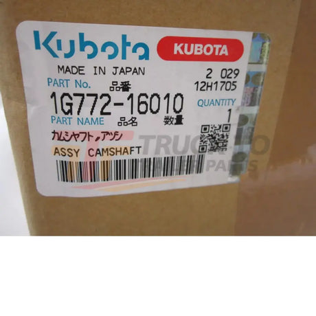 1G772-16010 Kubota Camshaft Assembly - Truck To Trailer