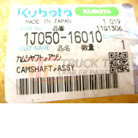 1J050-16010 Kubota Camshaft Assembly - Truck To Trailer
