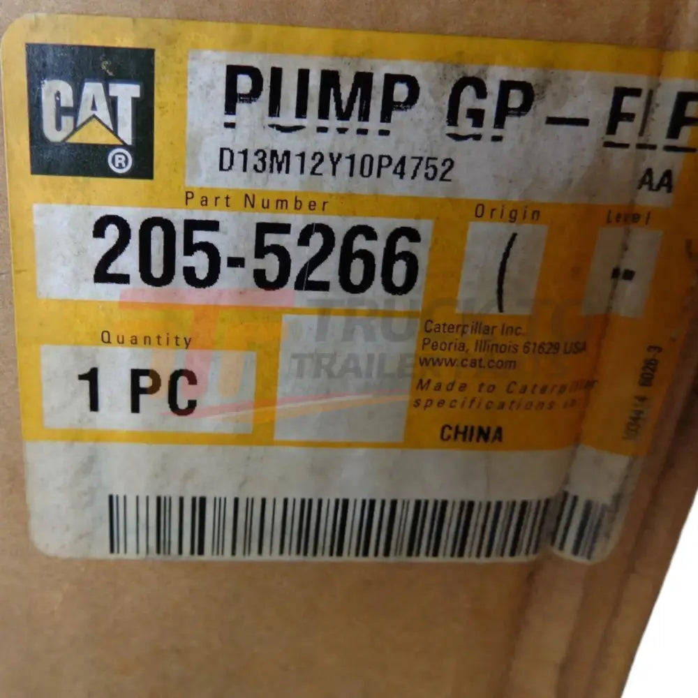 205-5266 Genuine Caterpillar Electric Motor Drive Pump - Truck To Trailer