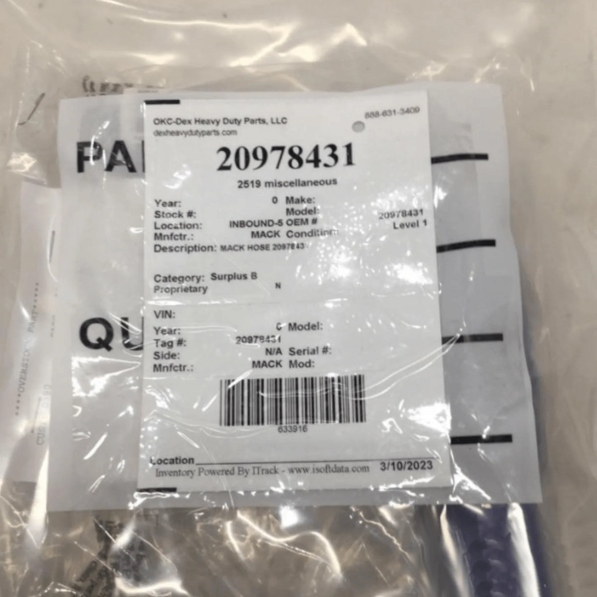 20978431 Genuine Volvo Hose - Truck To Trailer