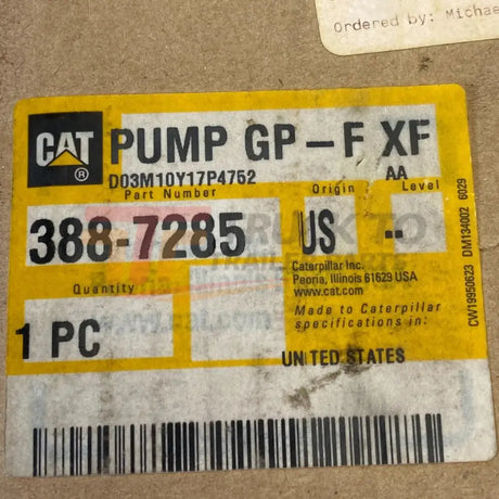 20R-1526 Genuine Caterpillar Fuel Transfer Pump - Truck To Trailer