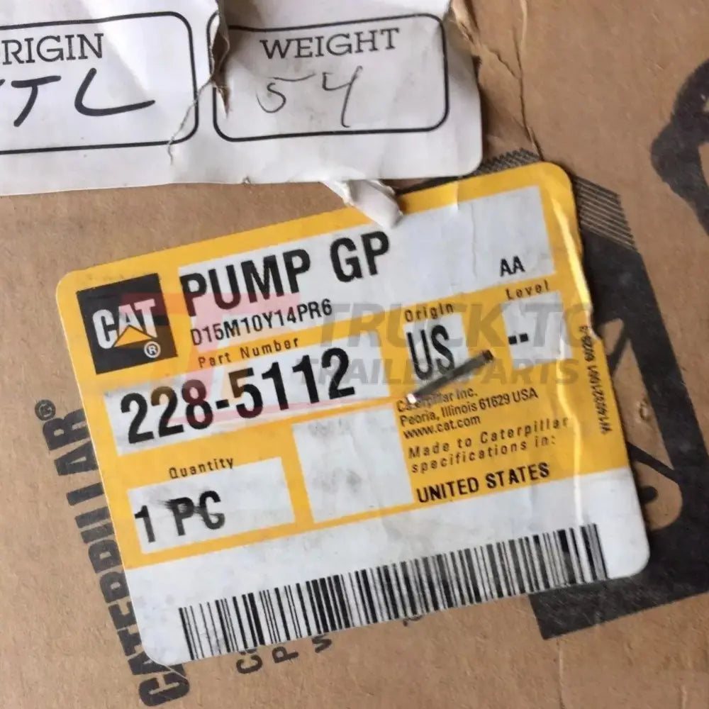 228-5112 Caterpillar Pump GP - Truck To Trailer