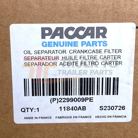 2299009Pe Genuine Paccar Mx13 Ccv Ocv Crankcase Breather Ventilation Module - Truck To Trailer