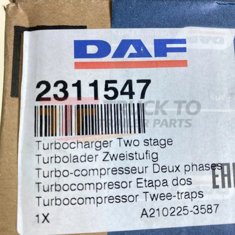 2311547PE Genuine Paccar Turbocharger Installation Kit for MX13 Engine - Truck To Trailer