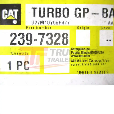 239-7328 Caterpillar Bus Turbocharger - Truck To Trailer
