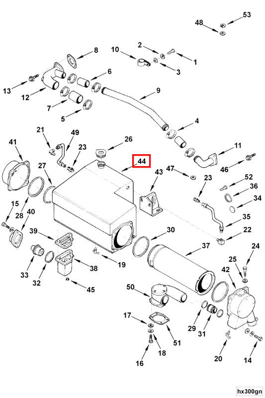 3007754 Cummins Heat Exchanger Housing