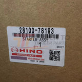 2810078193 Genuine Hino Starter Motor - Truck To Trailer
