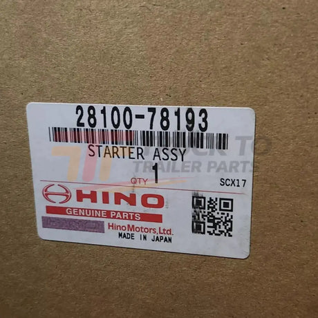 2810078193 Genuine Hino Starter Motor - Truck To Trailer