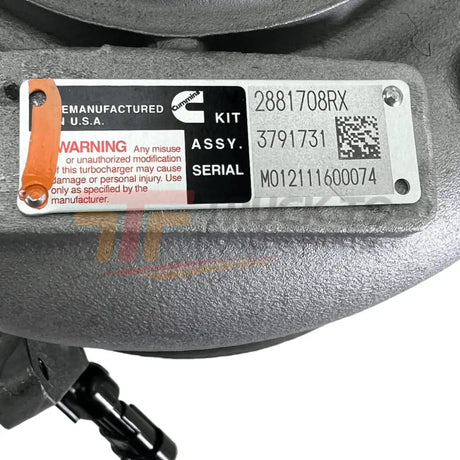 2881701Rx Genuine Cummins He351Ve Turbocharger Kit For Isb 6.7L - Truck To Trailer
