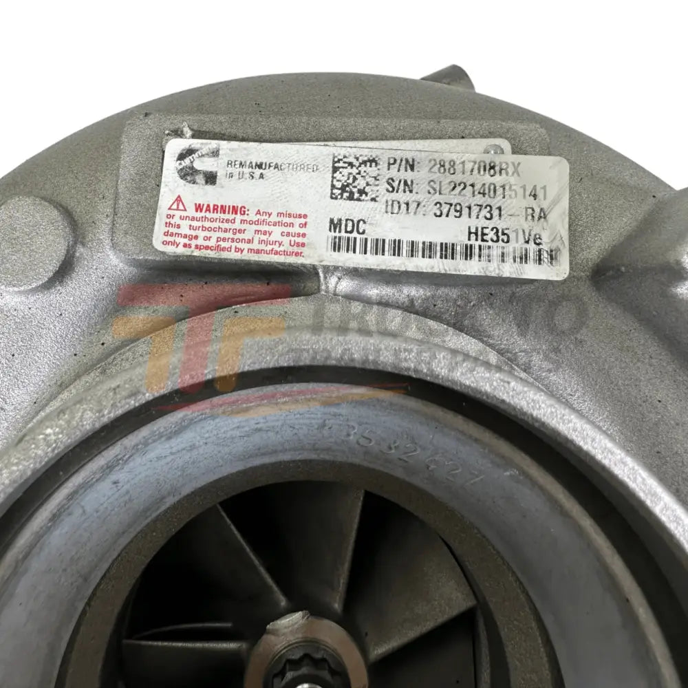 2881708Rx Genuine Cummins He351Ve Turbocharger Kit For Isb 6.7L - Truck To Trailer