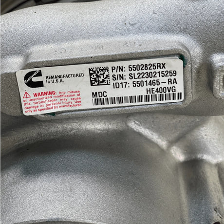 2882111Rx Genuine Cummins Turbocharger Vgt He451Ve For Cummins Isx15 14.9L - Truck To Trailer