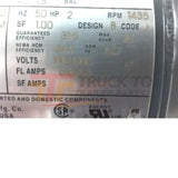 2NKY3A Dayton General Purpose Motor 2 HP 1750 RPM 230/460VAC 3-Phase - Truck To Trailer