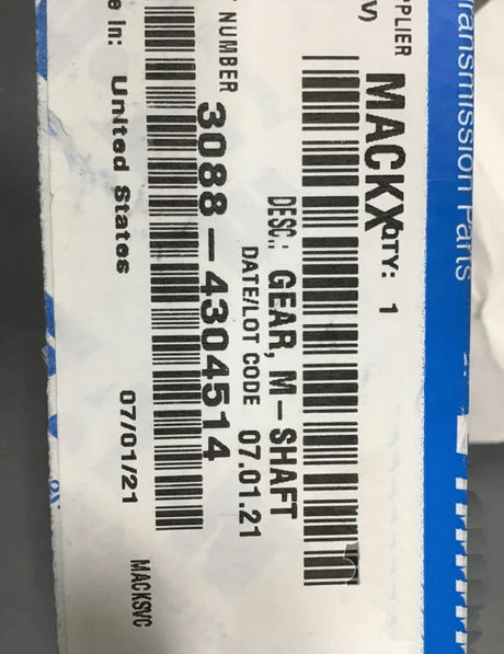 3088-4304514 Genuine Mack Gear Mainshaft - Truck To Trailer
