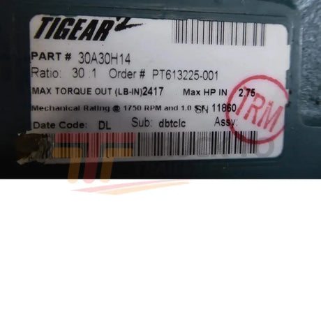 30A30H14 Dodge Standard Right Angle Worm Gear Speed Reducer - Truck To Trailer