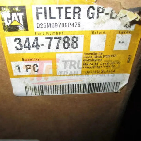 344-7788 Caterpillar DPF Diesel Particulate Filter C13 Engine - Truck To Trailer
