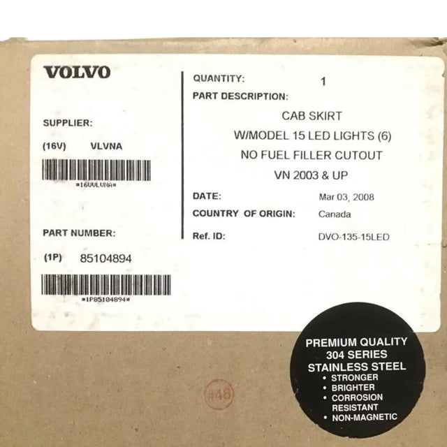 85104894 Genuine Volvo Trim Panel - Truck To Trailer
