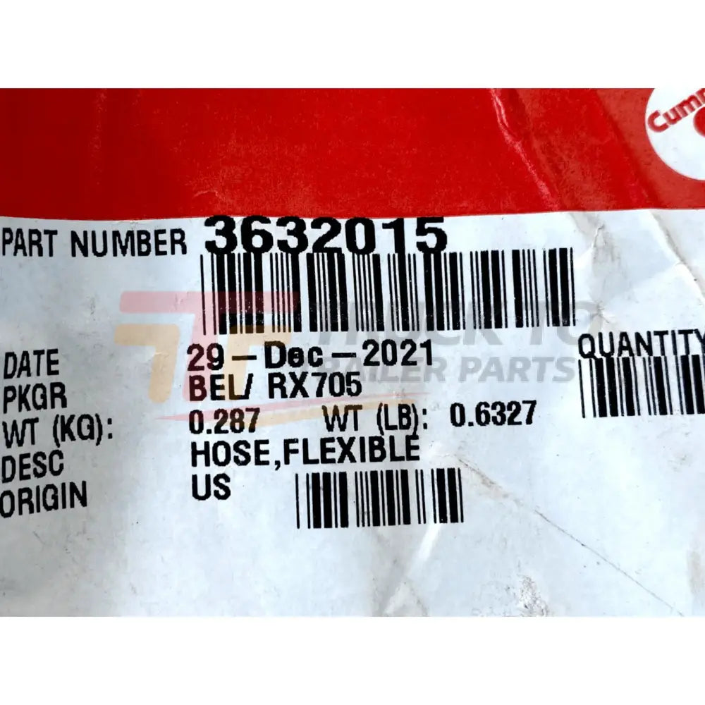 3632015 Genuine Cummins Flexible Hose - Truck To Trailer
