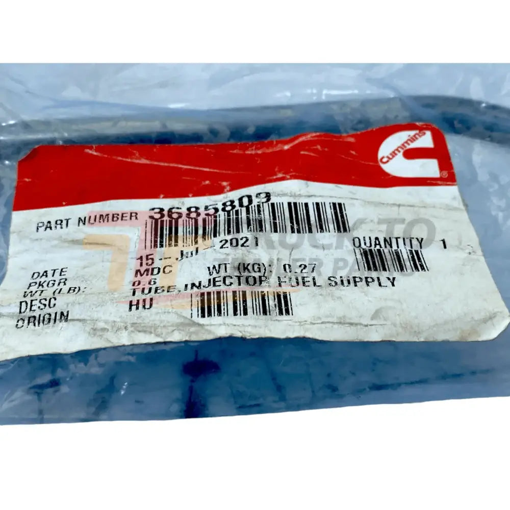 3685809 Genuine Cummins Fuel Injector Tube - Truck To Trailer