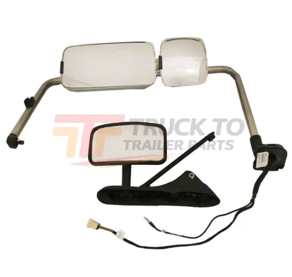 3757547C92 Oem International Mirror Rear View Rmt Htd Cb Ratio Chrome LtdRh - Truck To Trailer