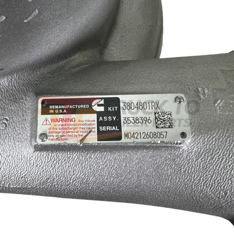3804801Rx Genuine Cummins Bht3E Turbo Holset Twin Entry - Truck To Trailer