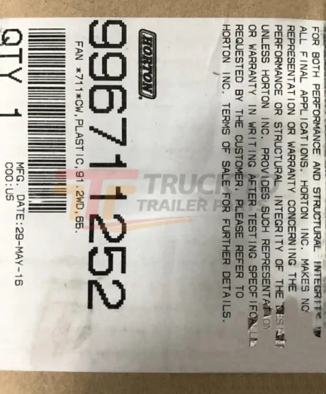 3912-996711252 Genuine Volvo Fan - Truck To Trailer