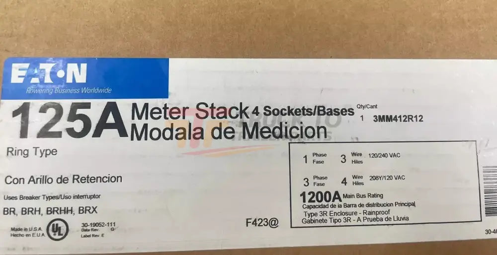 3MM412R12 Genuine Eaton Residential Meter Stack Module - Truck To Trailer