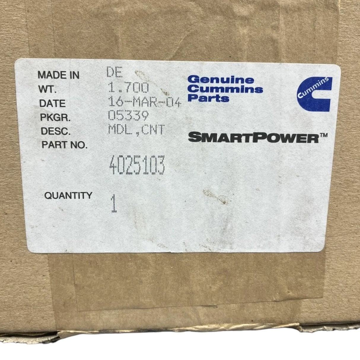 4025103 Genuine Cummins ECM Electronic Control Module - Truck To Trailer