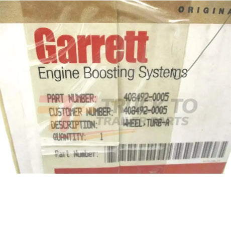 408492-0005 Garrett Turbo Turbine Wheel Assembly TV Turbos - Truck To Trailer
