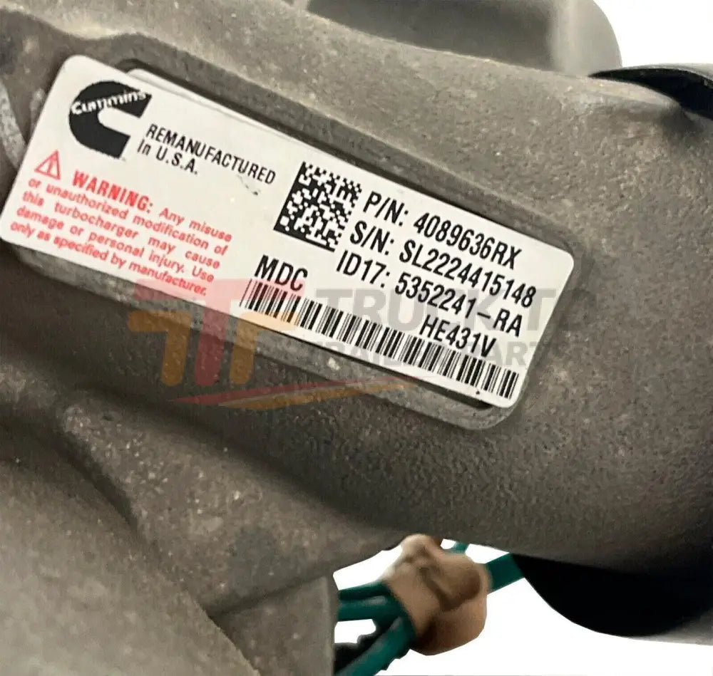 4955852RX Genuine Cummins Turbocharger He431V - Truck To Trailer