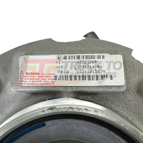 4352326Rx Genuine Cummins Turbocharger Kit Vgt He351Ve - Truck To Trailer