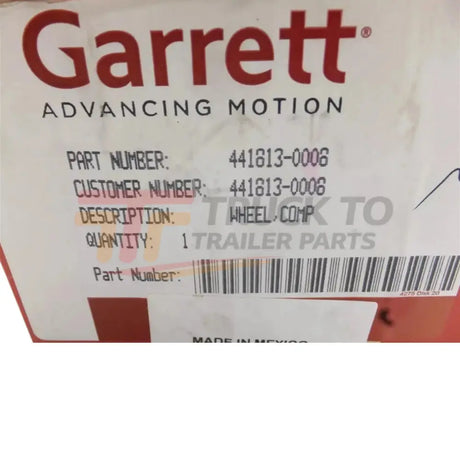 441813-0008 Garrett Turbo Compressor Wheel TL9214 TV9214 TW9214 - Truck To Trailer