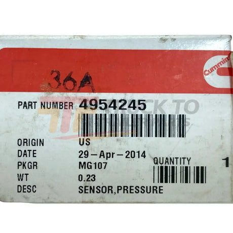 4954245 Oem Cummins Fuel Oil Pressure Sensor - Truck To Trailer