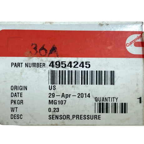 4954245 Oem Cummins Fuel Oil Pressure Sensor - Truck To Trailer