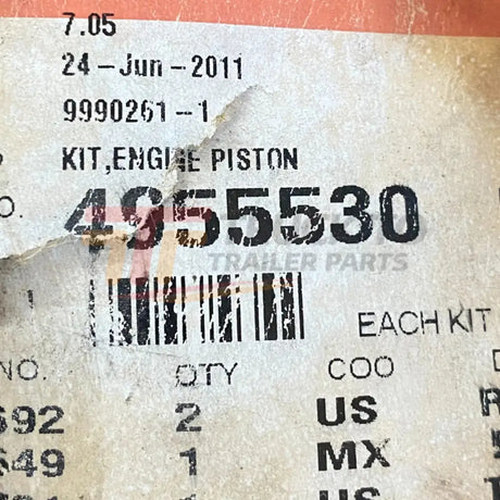 4955530 Genuine Cummins Engine Piston Kit - Truck To Trailer