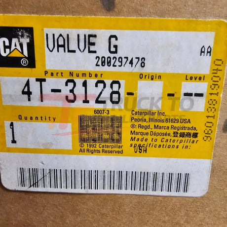 4T-3128 Caterpillar Valve G - Truck To Trailer