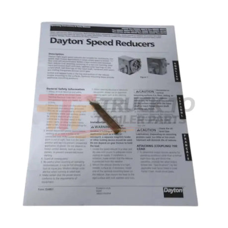 4Z017 Dayton C-Face Speed Reducer - Truck To Trailer