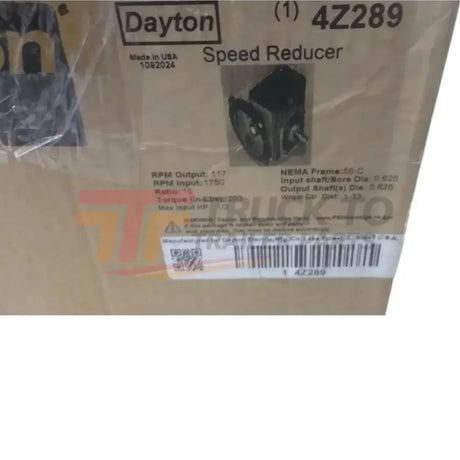 4Z289 Dayton Max Output RPM Direct Drive Speed Reducer - Truck To Trailer