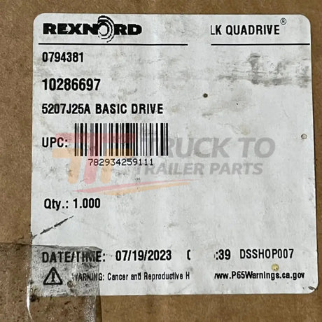 5207J25A Genuine Rexnord Falk Quadrive Shaft Mounted Drive - Truck To Trailer