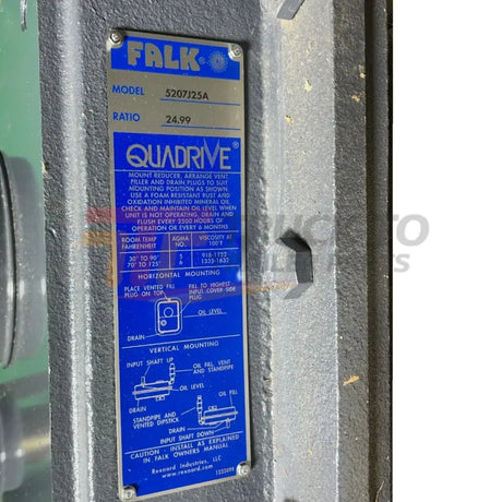 5207J25A Genuine Rexnord Falk Quadrive Shaft Mounted Drive - Truck To Trailer