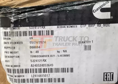 5324121RX Genuine Cummins Turbocharger HE300VG