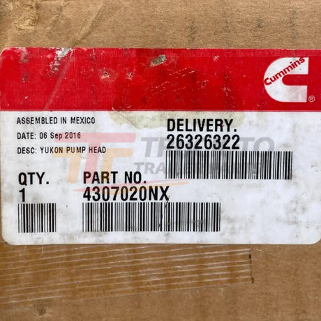 4307020NX Oem Cummins Fuel Pump Head - Truck To Trailer