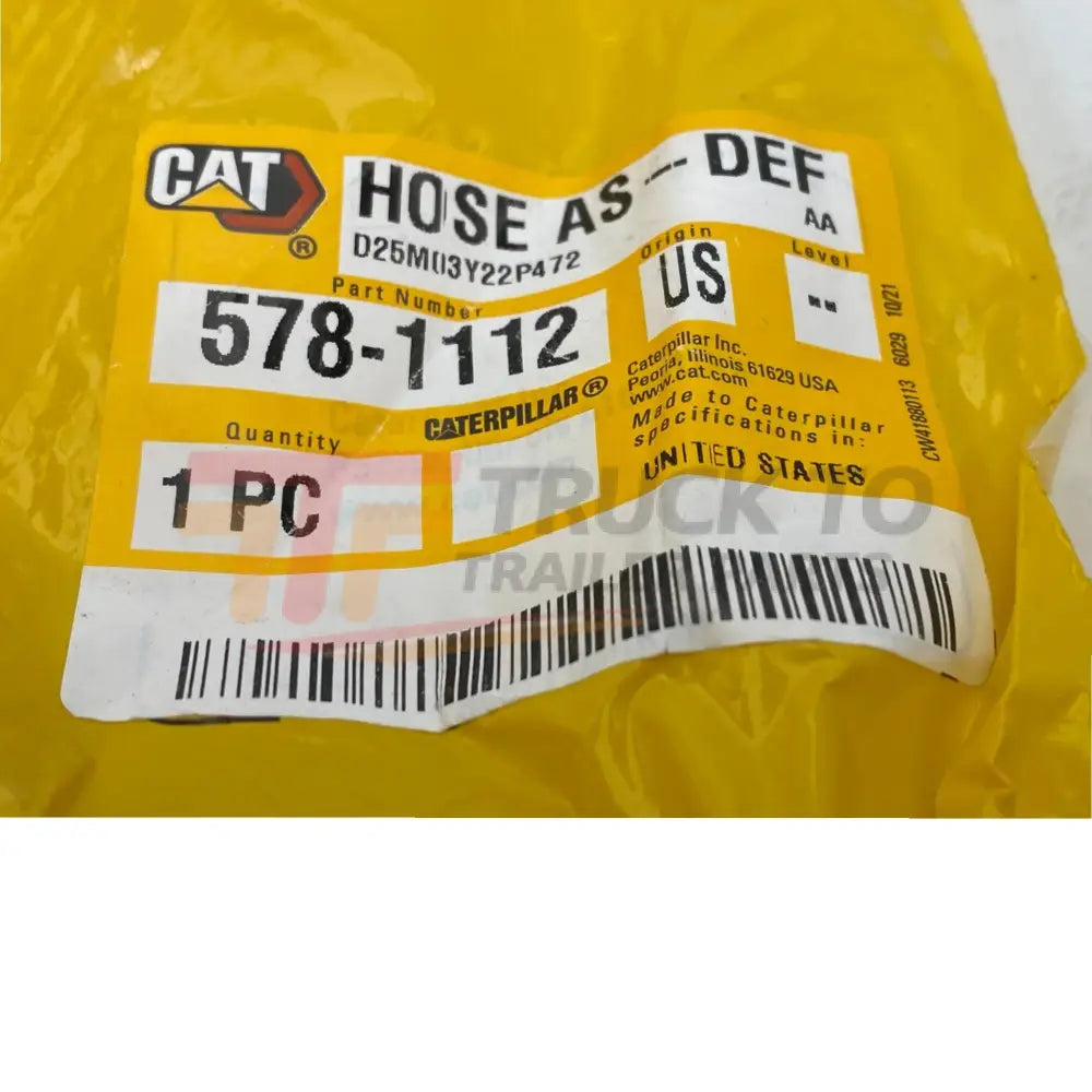 578-1112 Genuine Caterpillar DEF Fluid Hose Assembly - Truck To Trailer