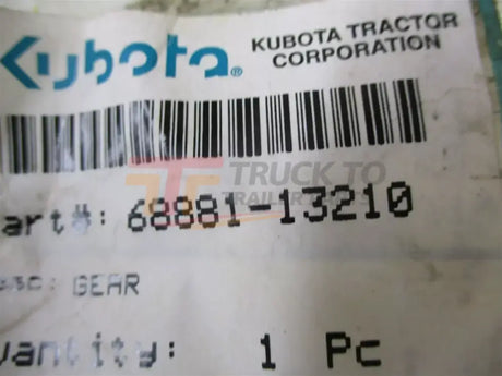 68881-13210 Kubota Reduction Gear - Truck To Trailer