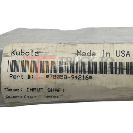 70050-94216 Kubota Snowblower Gearbox Input Shaft - Truck To Trailer