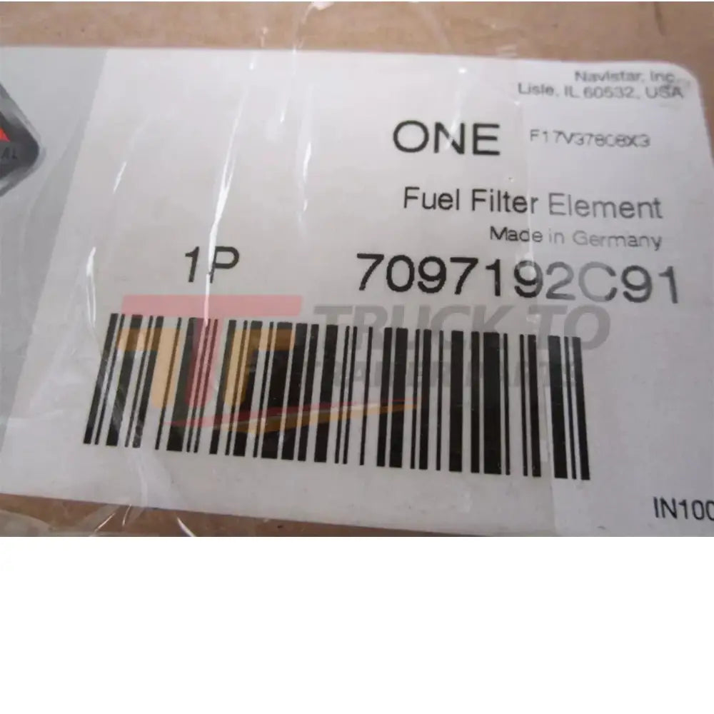 7097192C91 International Filter Assembly Fuel No Prime Pump - Truck To Trailer