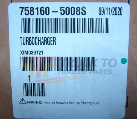 758160-5008S Garrett Turbocharger - Truck To Trailer